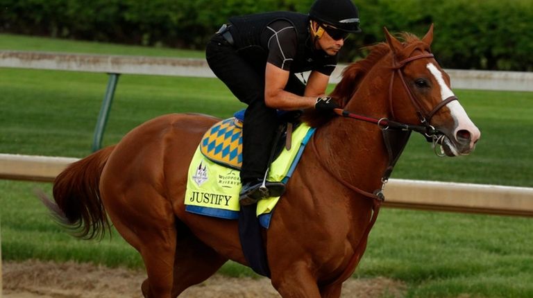 Kentucky Derby favorite Justify, 3-for-3 in his short