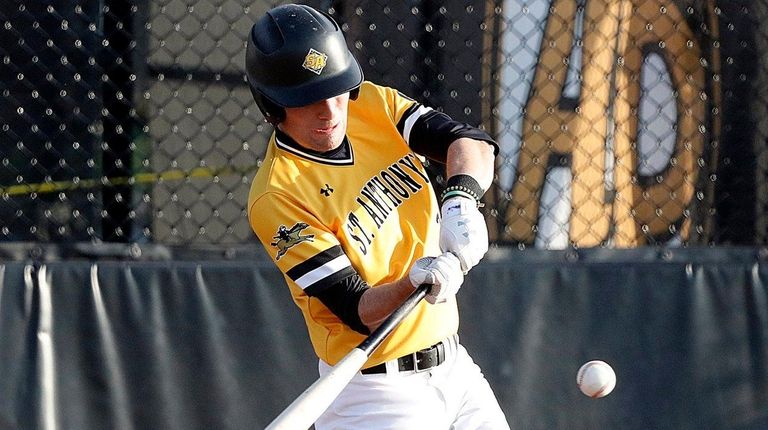 St. Anthony's Jordan Rose hits a single to
