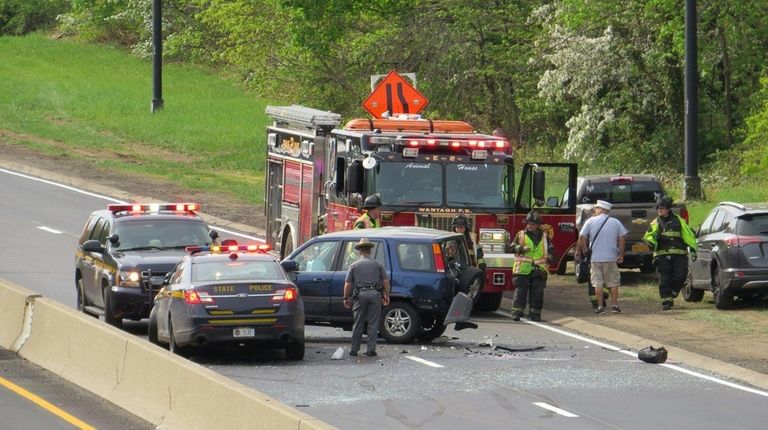 The scene of an accident Monday on the