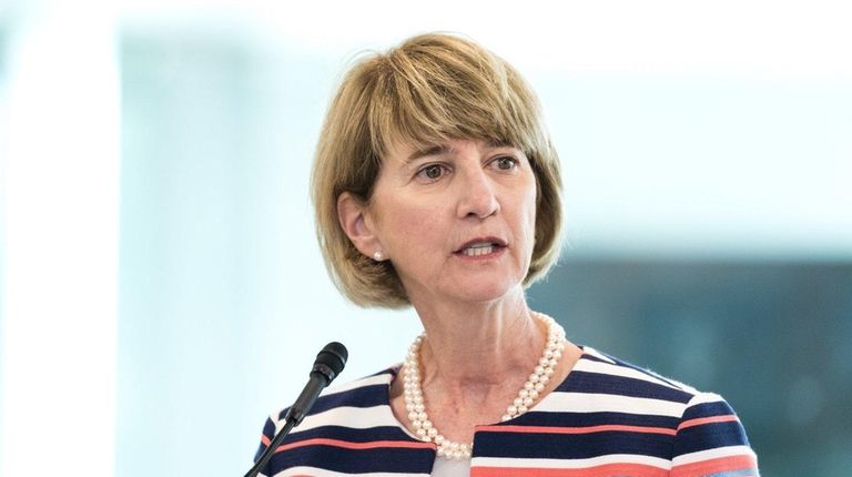 SUNY Chancellor Kristina M. Johnson speaks at Suffolk