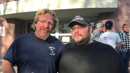 Charter boat captains Jamie Quaresimo of Montauk, left,
