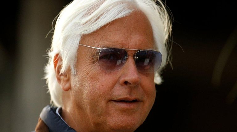 Trainer Bob Baffert prior to morning workouts for
