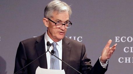 Federal Reserve chairman Jerome Powell speaks before the