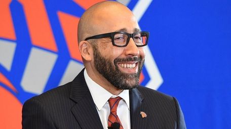 Knicks head coach David Fizdale answers questions from