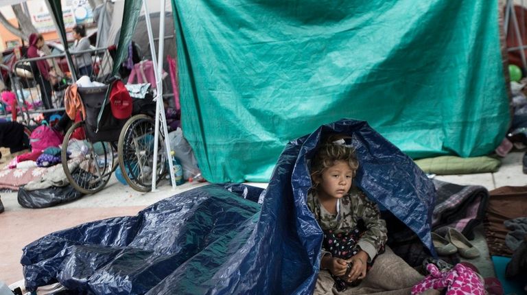 A girl who traveled with the caravan of