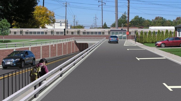 An artist's rendering shows the Covert Avenue underpass