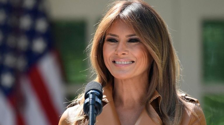 First lady Melania Trump returned to the White