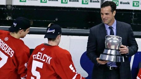 Boston University hockey head coach David Quinn.