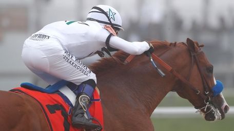 jockey mike smith horseback master newsday leads justify ridden