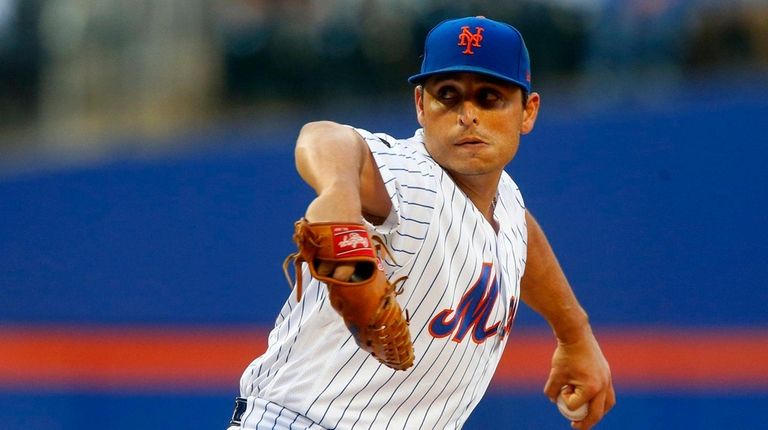 Jason Vargas of the Mets pitches in the