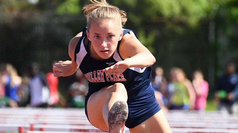 Jillian Patterson of Miller Place clears the final