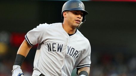 Gleyber Torres of the Yankees runs the bases