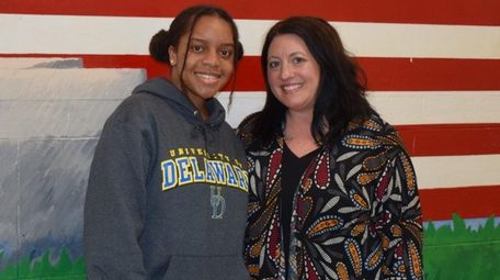 Lauren Ward, pictured with dance teacher Kristin Martine,
