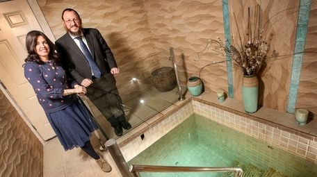Rabbi Berel Sasonkin and his wife, Chaya, near