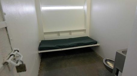 A cell in the mental health west facility