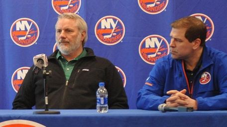 Islanders general manager Garth Snow and head coach