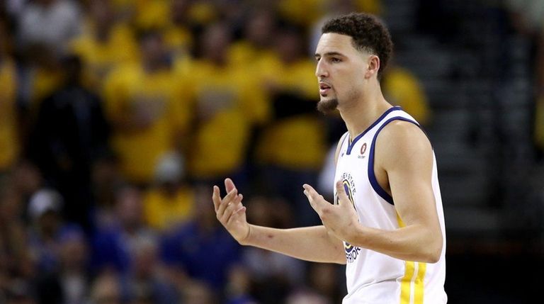 Klay Thompson #11 of the Golden State Warriors