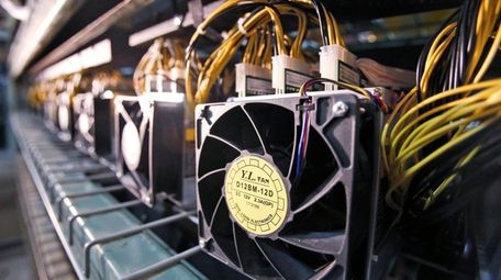 Fans used to cool Bitcoin data miners are