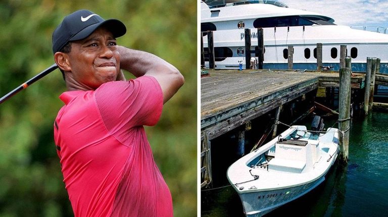 Tiger Woods plays during THE PLAYERS Championship on