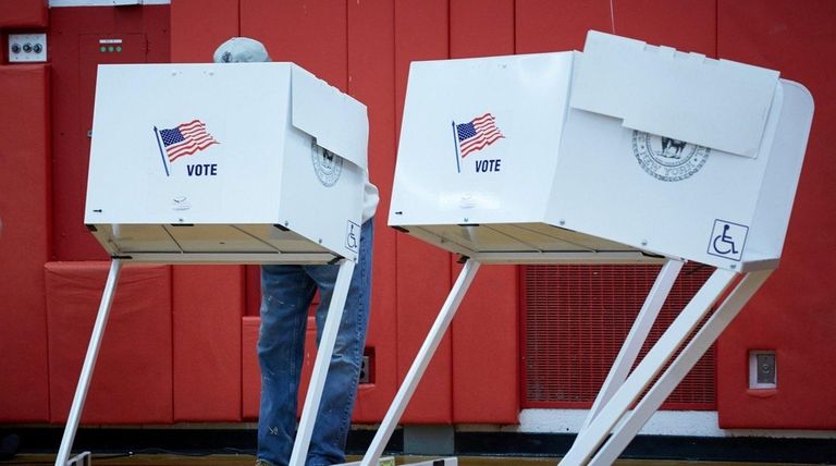 Voters in villages around Long Island went to