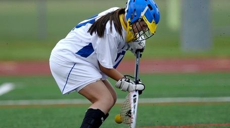 Mattituck-Southold's Claudia Hoeg makes a save in the