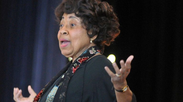 Civil rights leader Dorothy Cotton speaks during Virginia