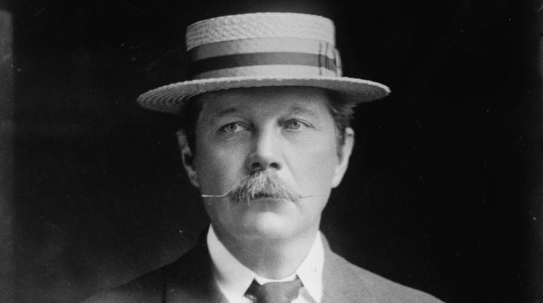Sir Arthur Conan Doyle in 1913. The writer