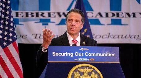 Gov. Andrew M. Cuomo speaks at the Hebrew