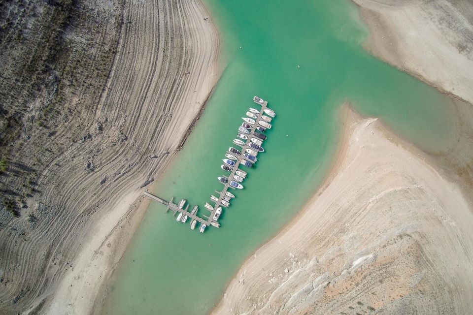 SACEDON, SPAIN - JULY 26: Boats are moored