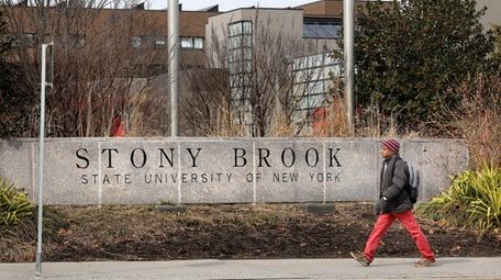 Students are shown on the Stony Brook University