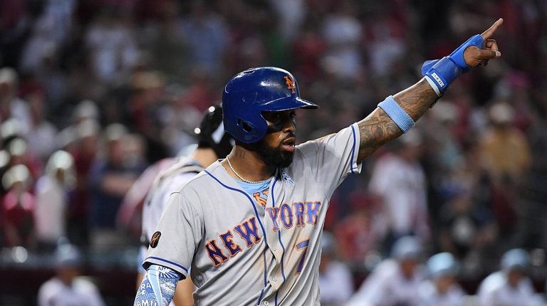 Jose Reyes of the Mets is pumped up