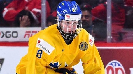 Rasmus Dahlin of Team Sweden during the IIHF