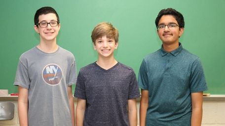 Commack High School freshmen, from left, Jordan Walsh,