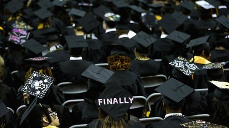 Graduates of Bowie State University during the school's