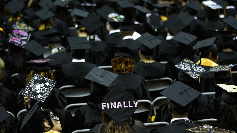 Graduates of Bowie State University during the school's