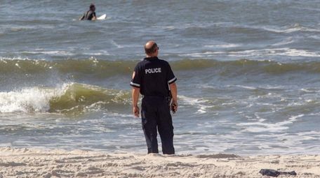 Waters off Long Beach, where a swimmer went