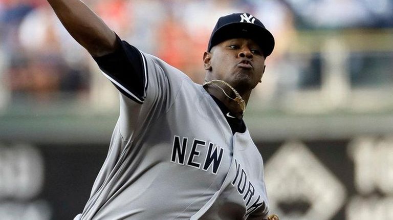 The Yankees' Luis Severino pitches during the first