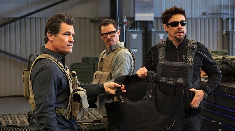 Josh Brolin, left, Jeffrey Donovan and Benicio Del