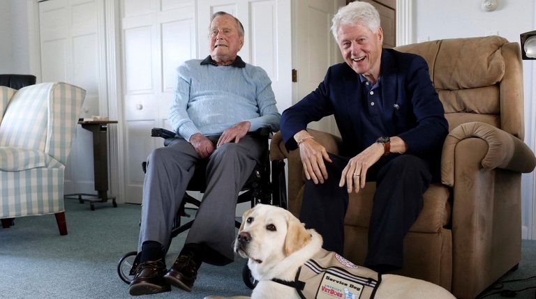 Former President George H.W. Bush and Sully, his