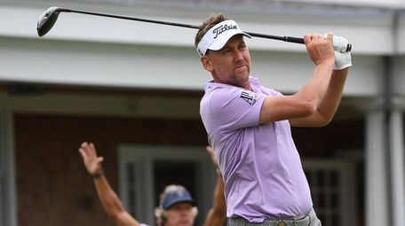 Ian Poulter on the 14th hole during the