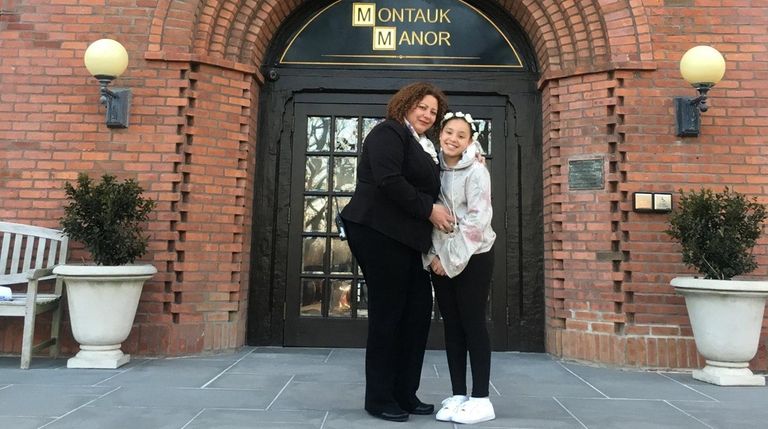 Kidsday reporter Maya Taveras and her mother, Burquie