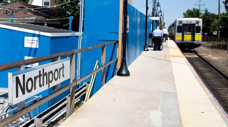 The Northport LIRR station in East Northport on