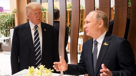 President Donald Trump with Russian President Vladimir Putin