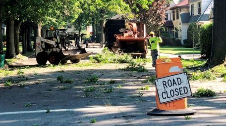 View of Locaust Street in Floral Park, Wednesday,