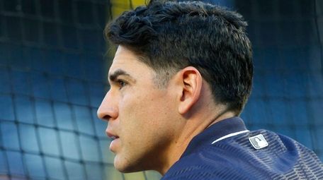 Jacoby Ellsbury of the Yankees looks on during