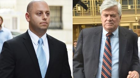 Adam Skelos, left, returns to federal court in