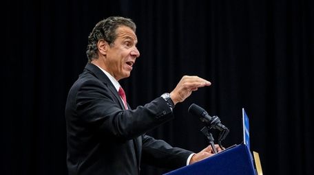 Gov. Andrew M. Cuomo speaks during an announcement