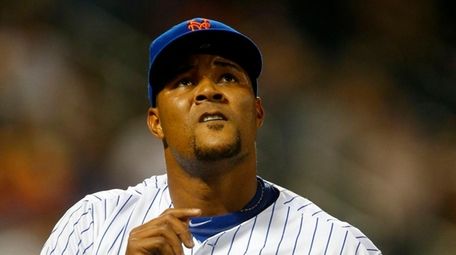 Jeurys Familia of the Mets walks to the