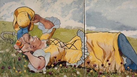 Winslow Homer's "Resting Shepherdess" (1877), created on painted