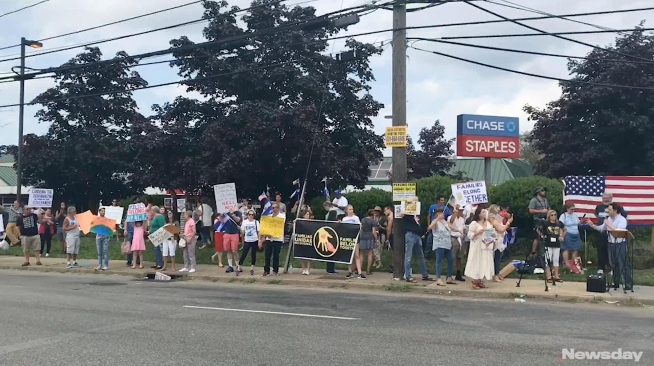 Hundreds of Long Islanders rallied on Saturday, June